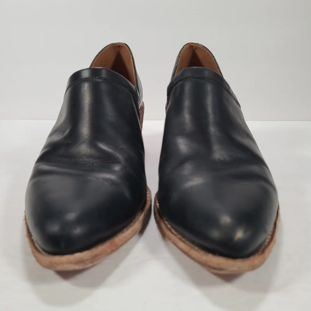 Madewell The Brady Lowcut Black Leather Boho Coastal Cowgirl Bootie Women Size 7